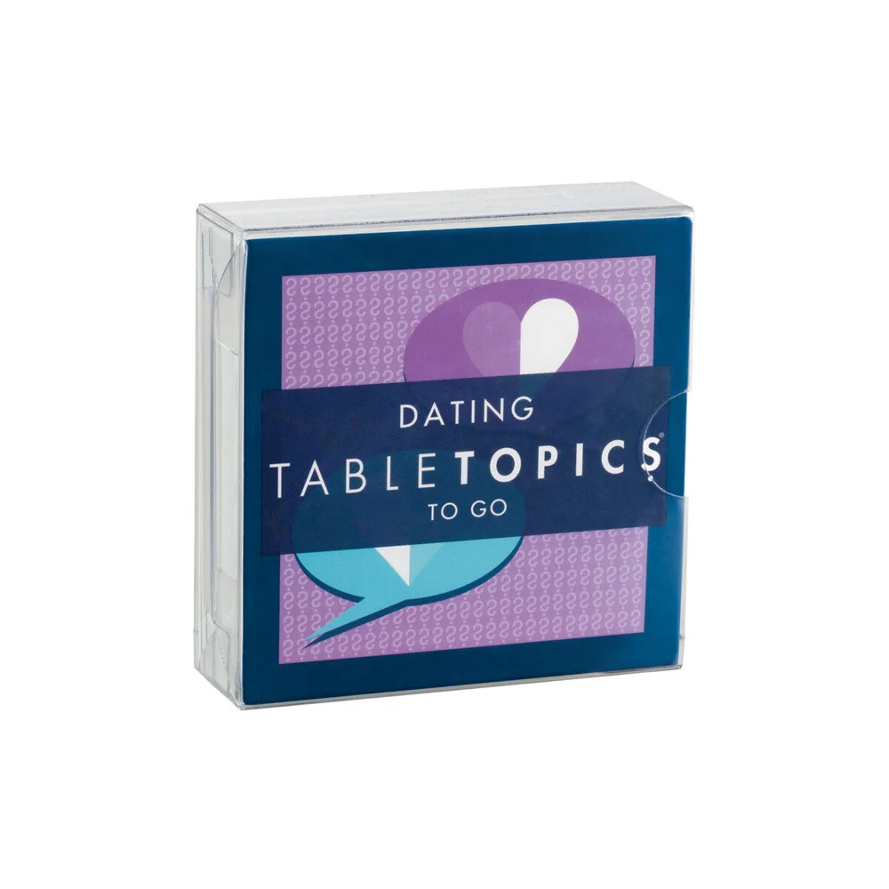 TableTopics Dating To Go conversation card deck in its case