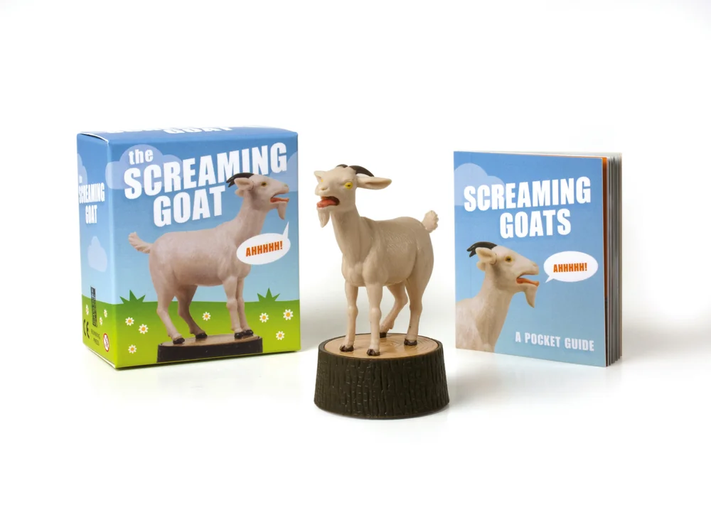 The Screaming Goat original figure, book and packaging