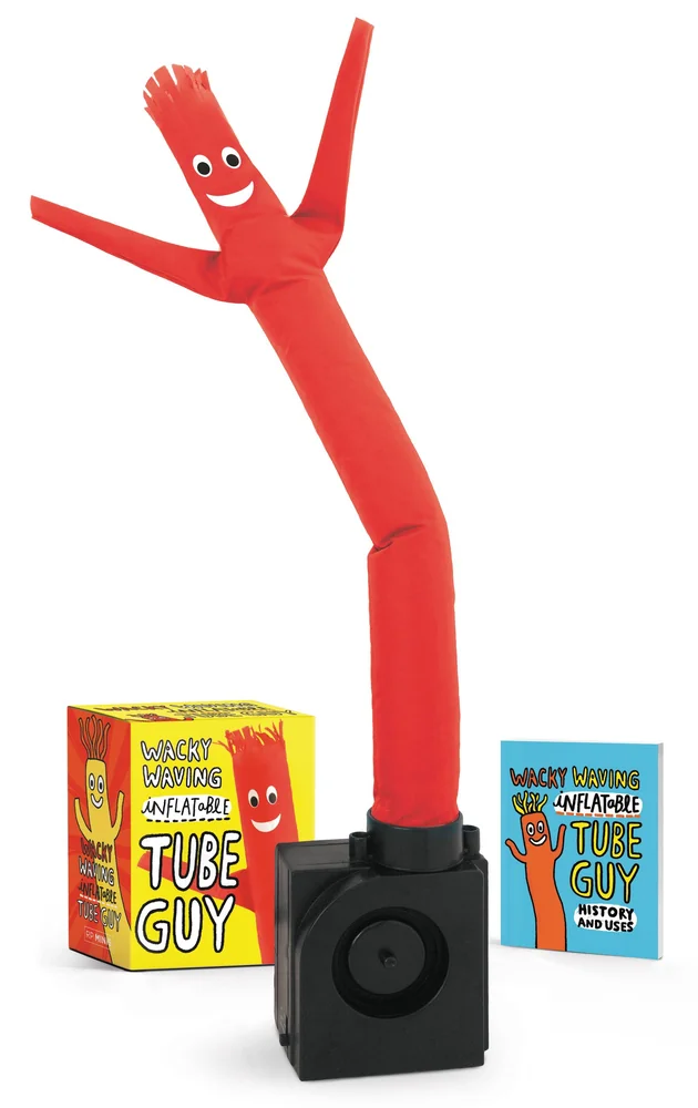 Wacky Waving Inflatable Tube Guy original kit with red tube figure, base and book